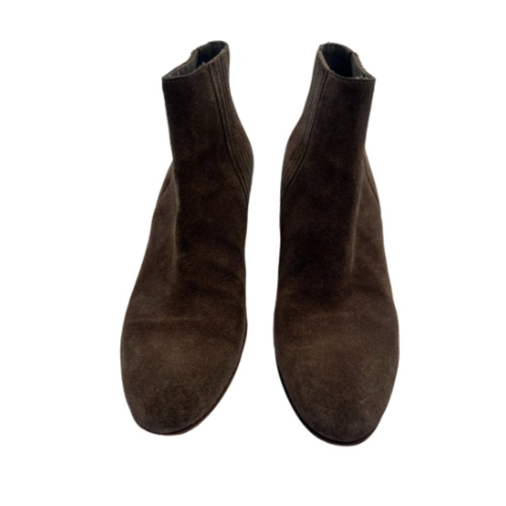 Vince Vero Cuoio Brown Suede Slip on Round Toe Above Ankle Boot Size 8.5M